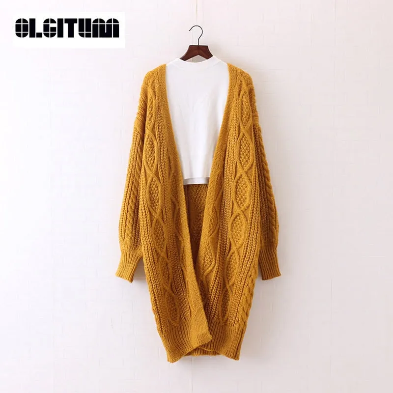 Oversized Sweater New Women Long Cardigans Autumn Winter