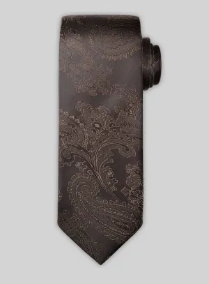 Paisley Brown Satin Tie