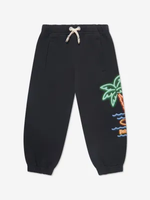 Palm Angels Boys Neon Palms Joggers in Black
