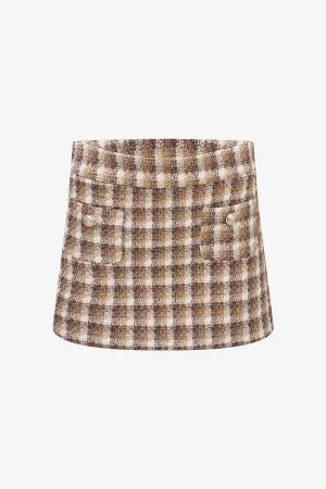 Plaid Tweed Skirt | Ema&Carla