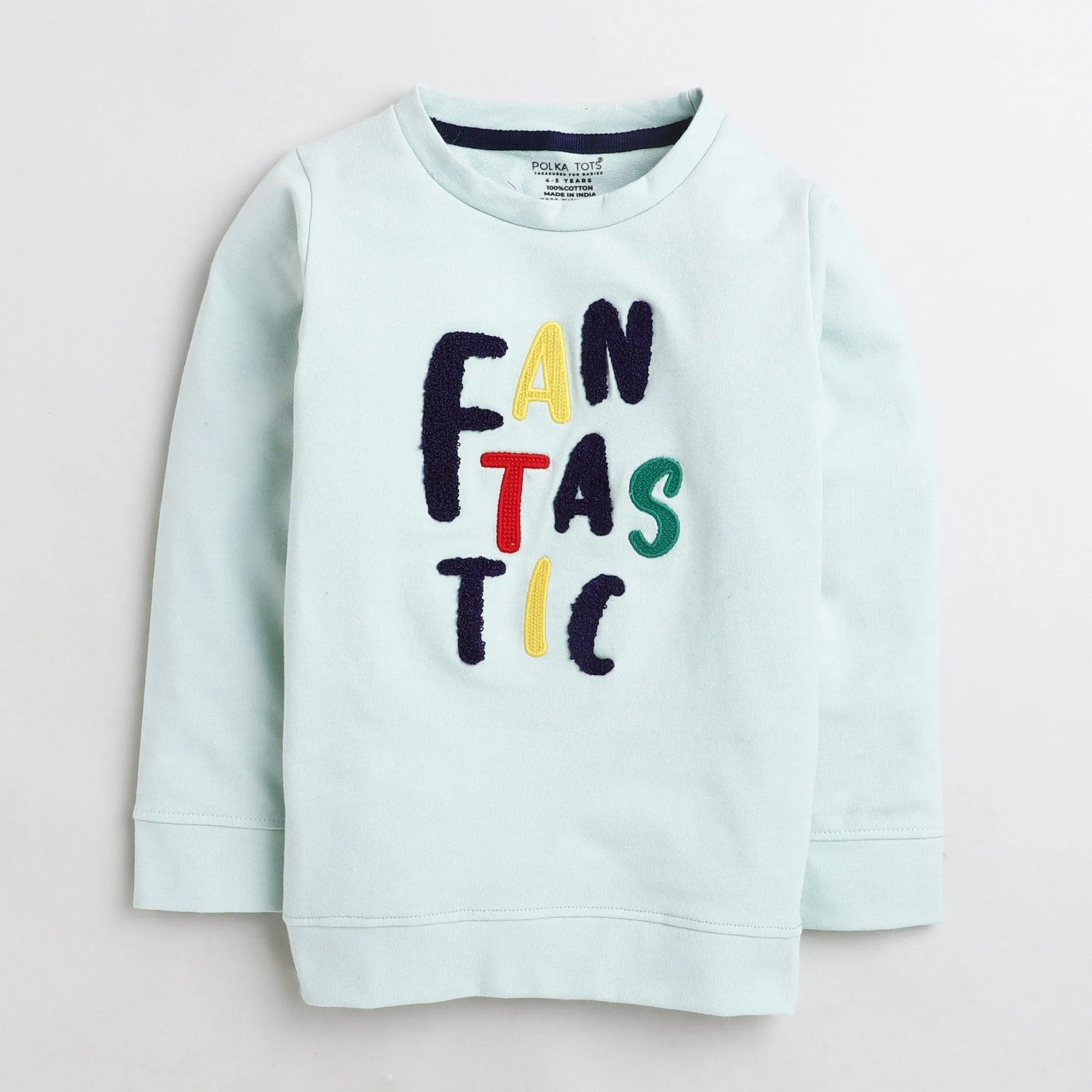 Polka Tots Full Sleeve Sweatshirt Fantastic - Mint