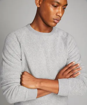 Reverse Fleece Crew in Grey