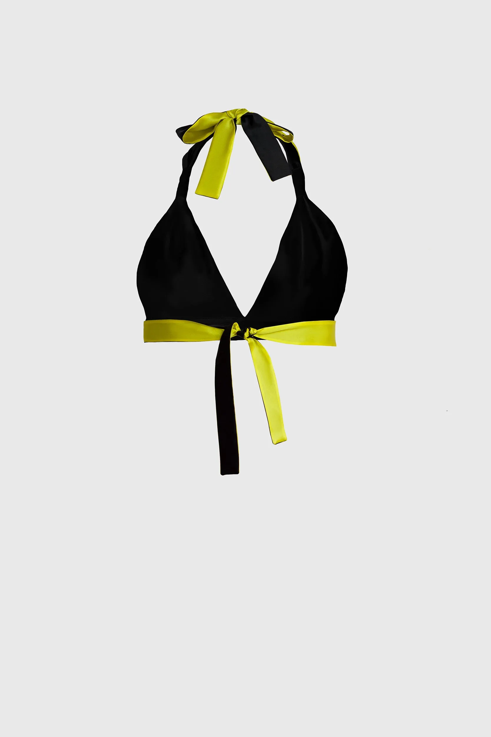 Silk Bra Top - Lemon Yellow
