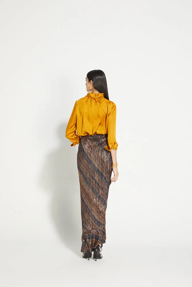 Silk Ruffle Shirt