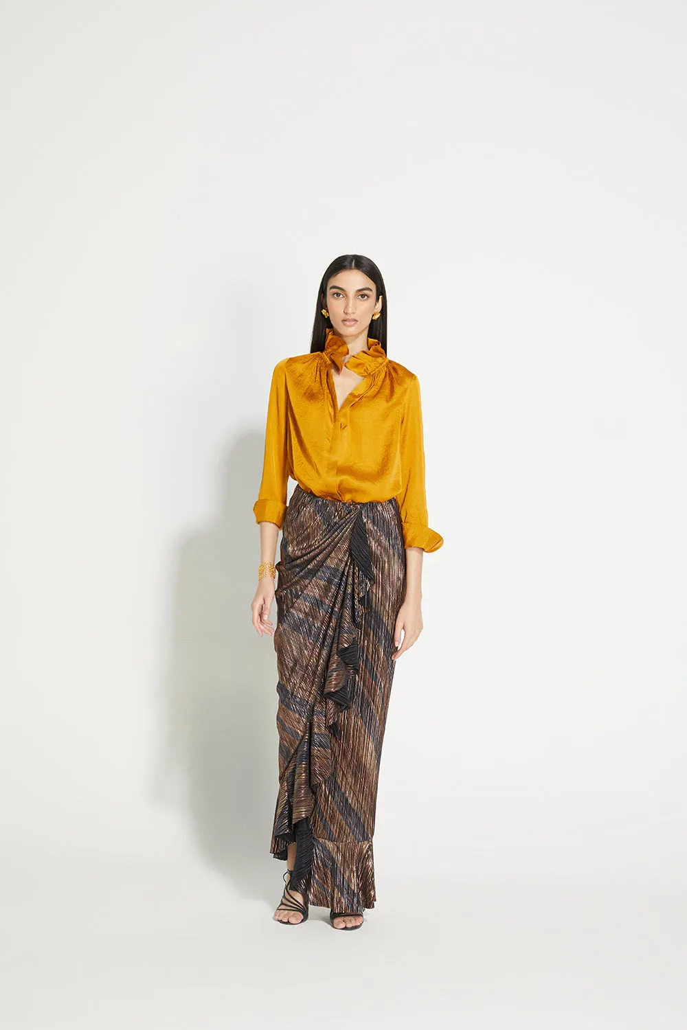 Silk Ruffle Shirt
