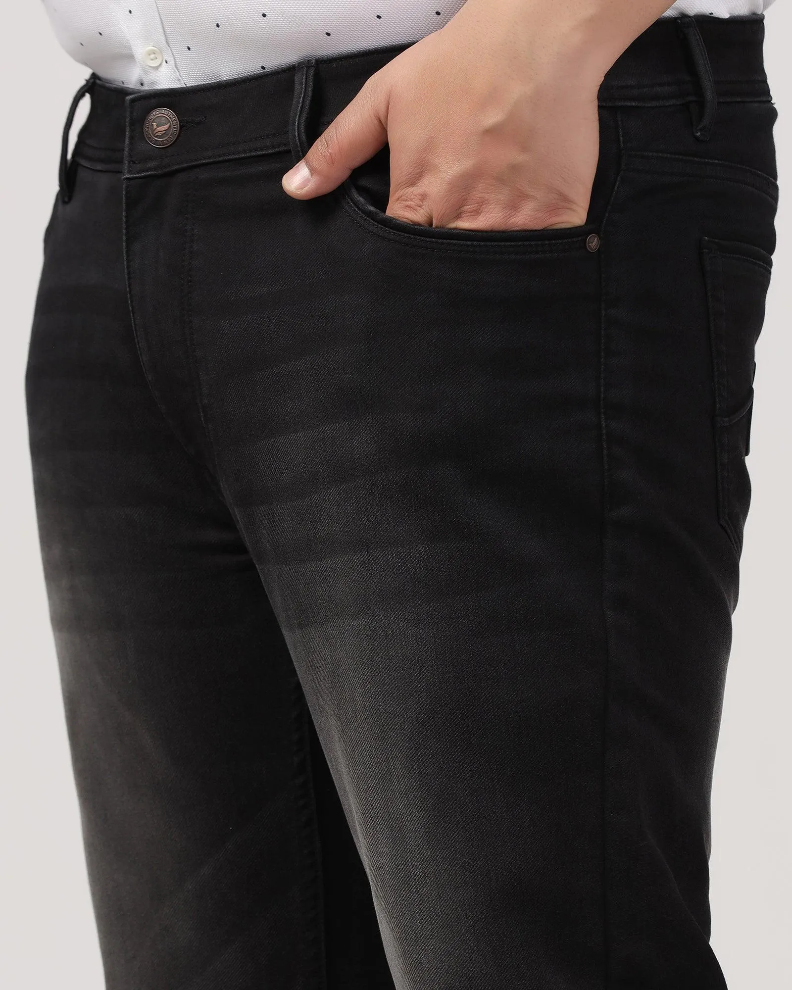 Slim Comfort Buff Fit Black Jeans - Betsy