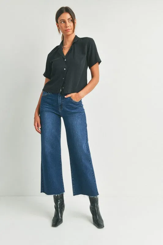 Slim Wide Leg Denim
