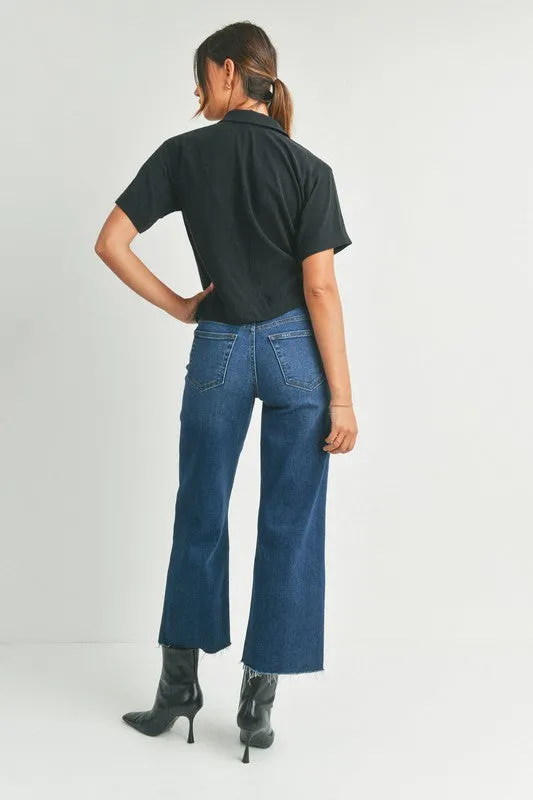 Slim Wide Leg Denim