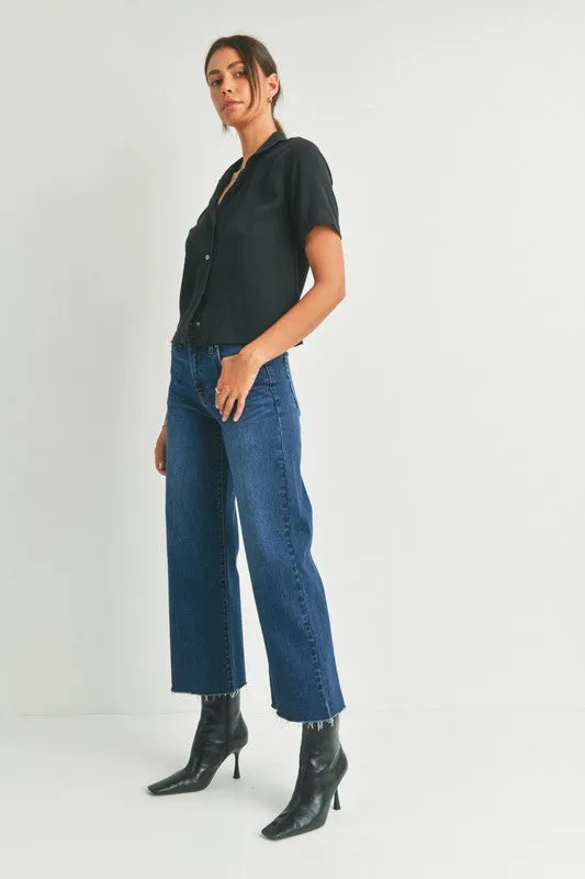 Slim Wide Leg Denim