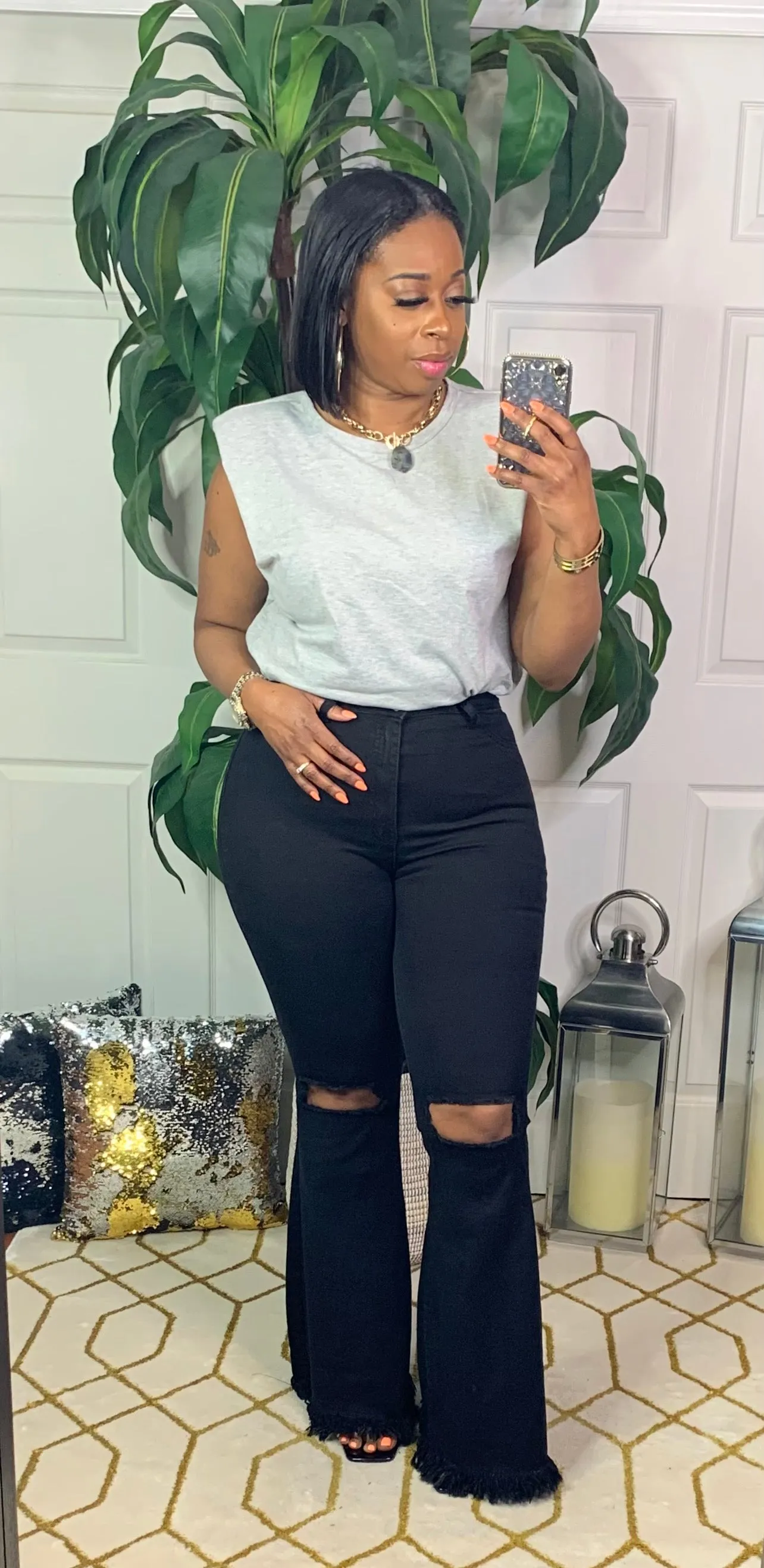 TAMAR Flare Jeans (Black)