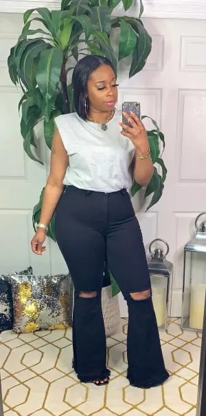 TAMAR Flare Jeans (Black)