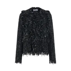 Tweed Pocket Jacket in Black