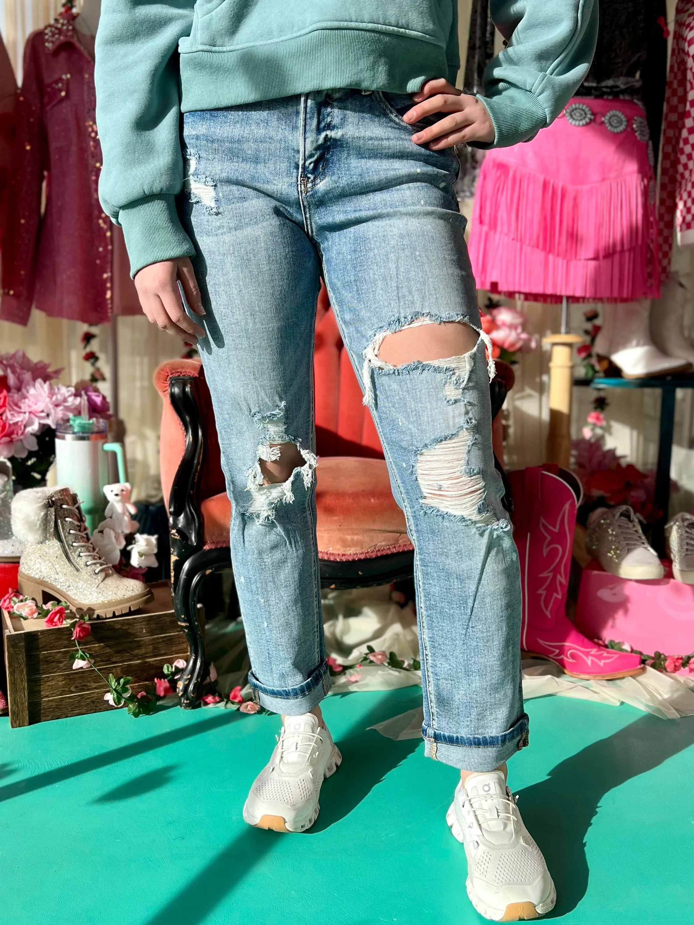 With a Splatter Jeans