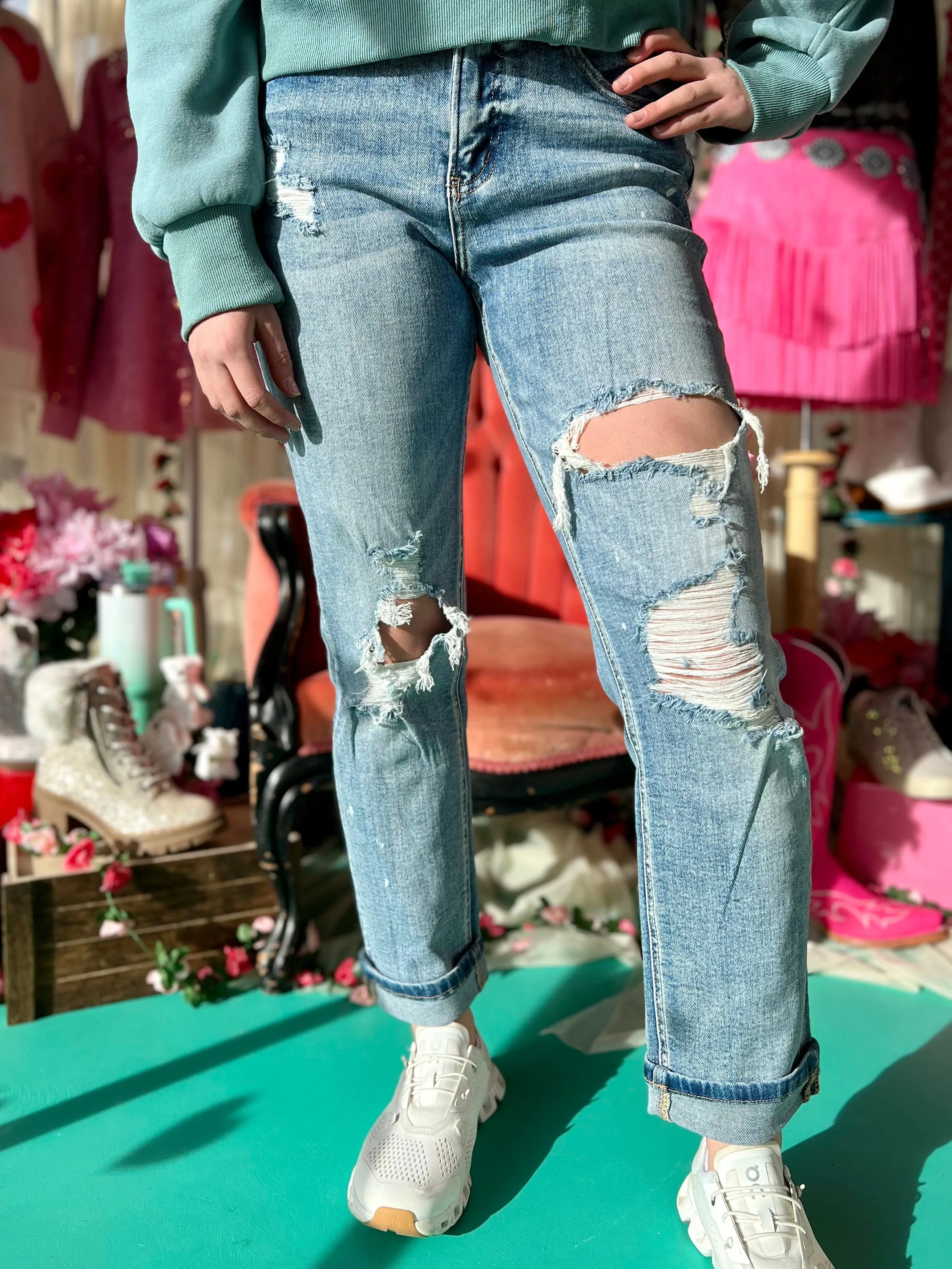 With a Splatter Jeans