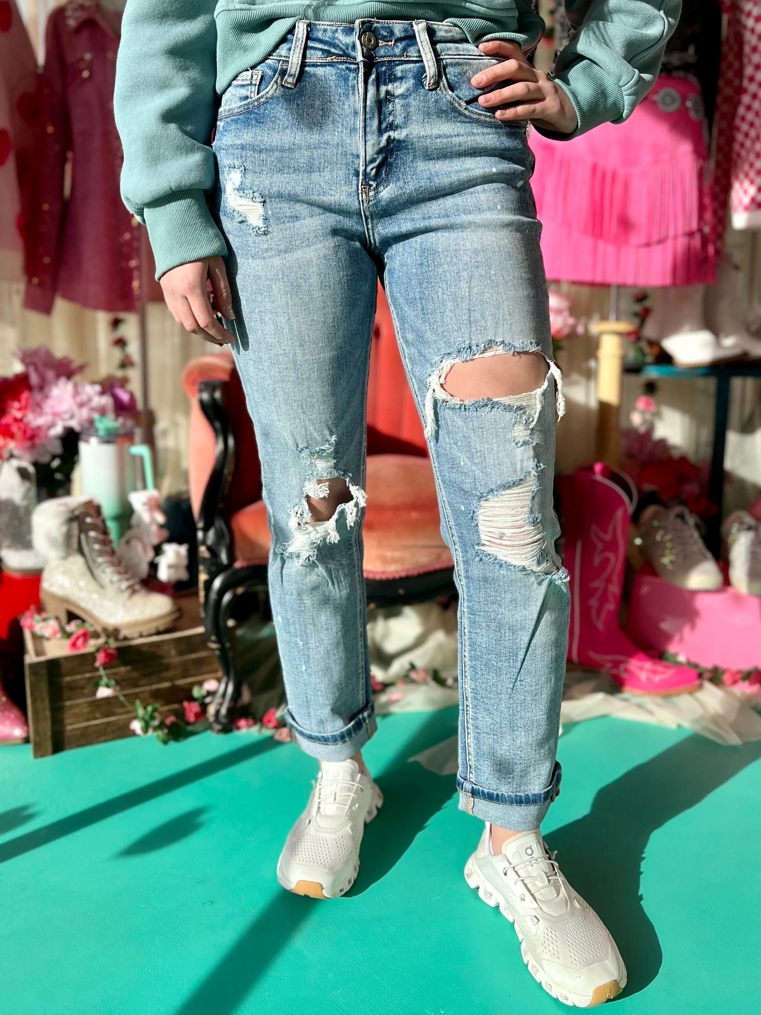 With a Splatter Jeans