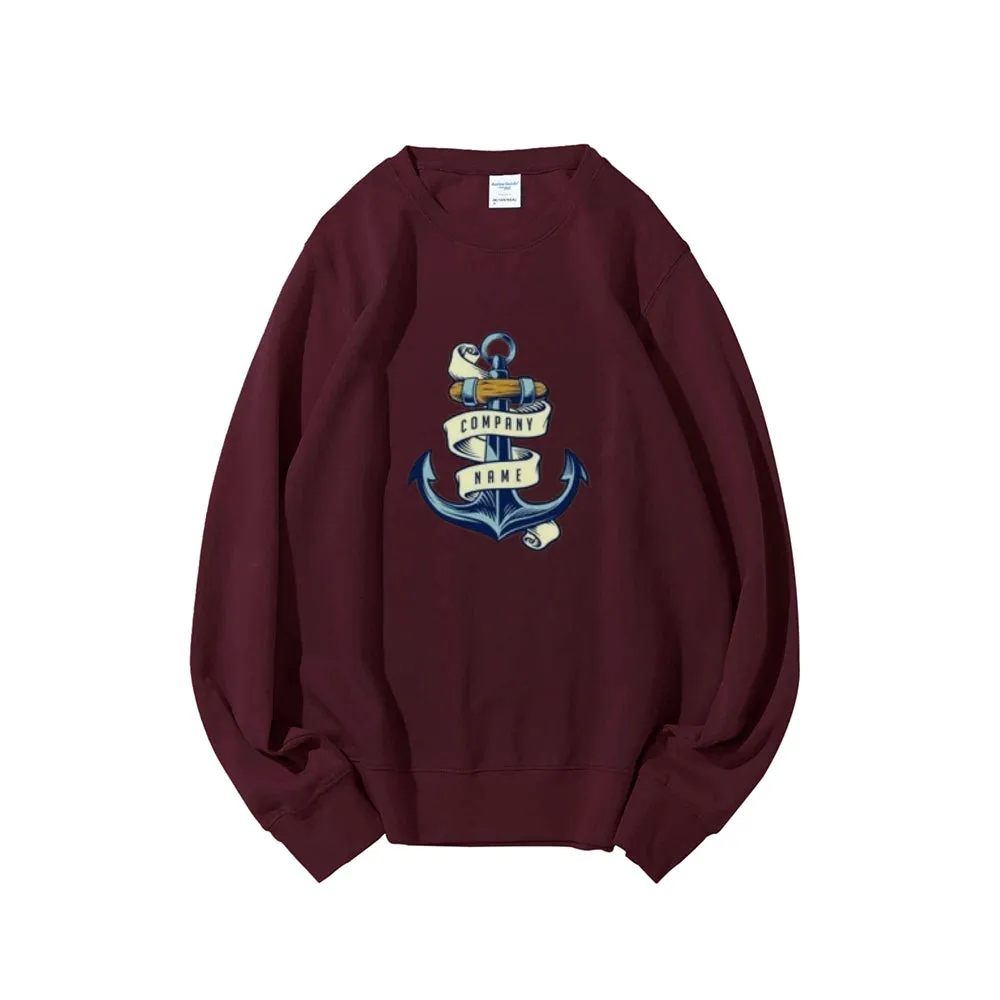 Women Blue Anchor Graphic Sweatshirts