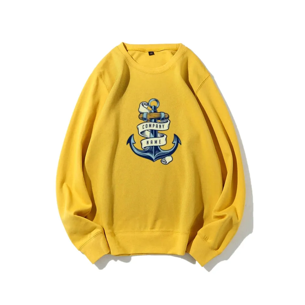 Women Blue Anchor Graphic Sweatshirts