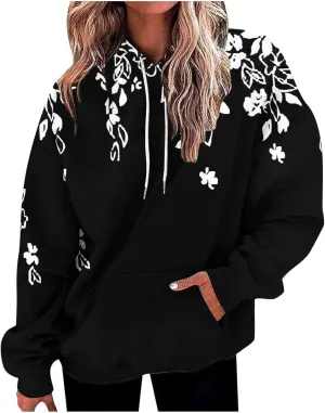 Women Cute Oversize Hoodies,Women's Fashion Crewneck Hooded Sweatshirts Stripes Graphic Daily Long Sleeve Hoodie