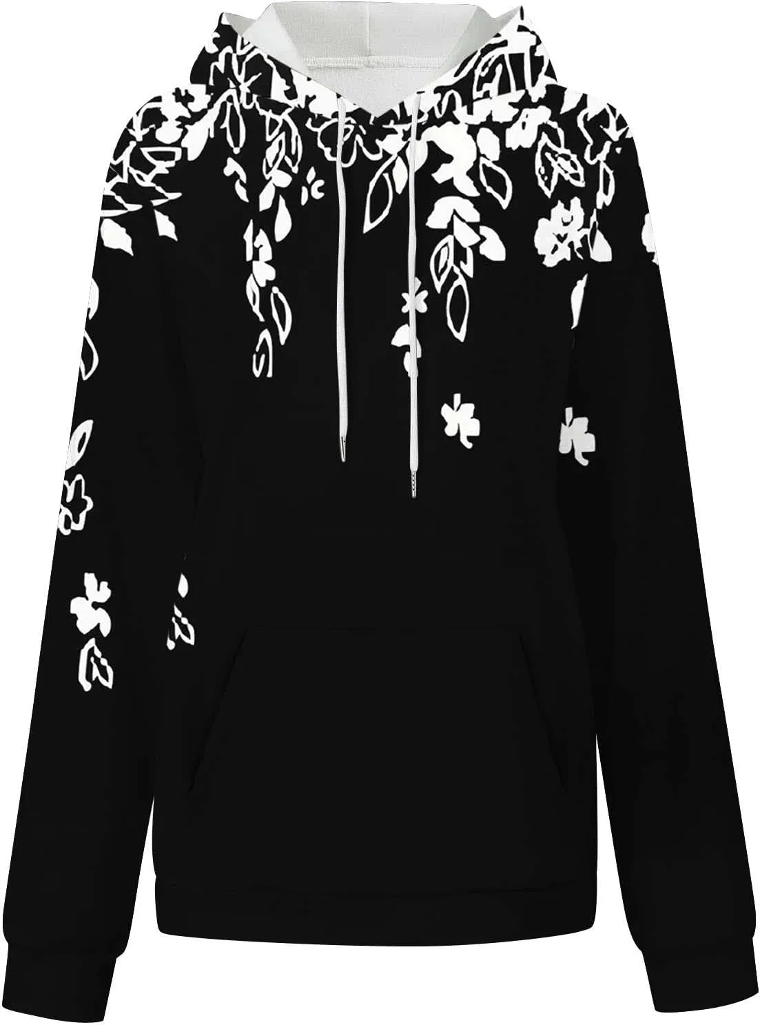 Women Cute Oversize Hoodies,Women's Fashion Crewneck Hooded Sweatshirts Stripes Graphic Daily Long Sleeve Hoodie